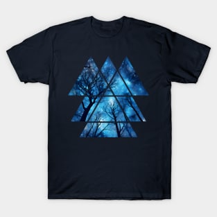 Geometric Night Sky for Astronomers, Star Gazers, Campers T-Shirt